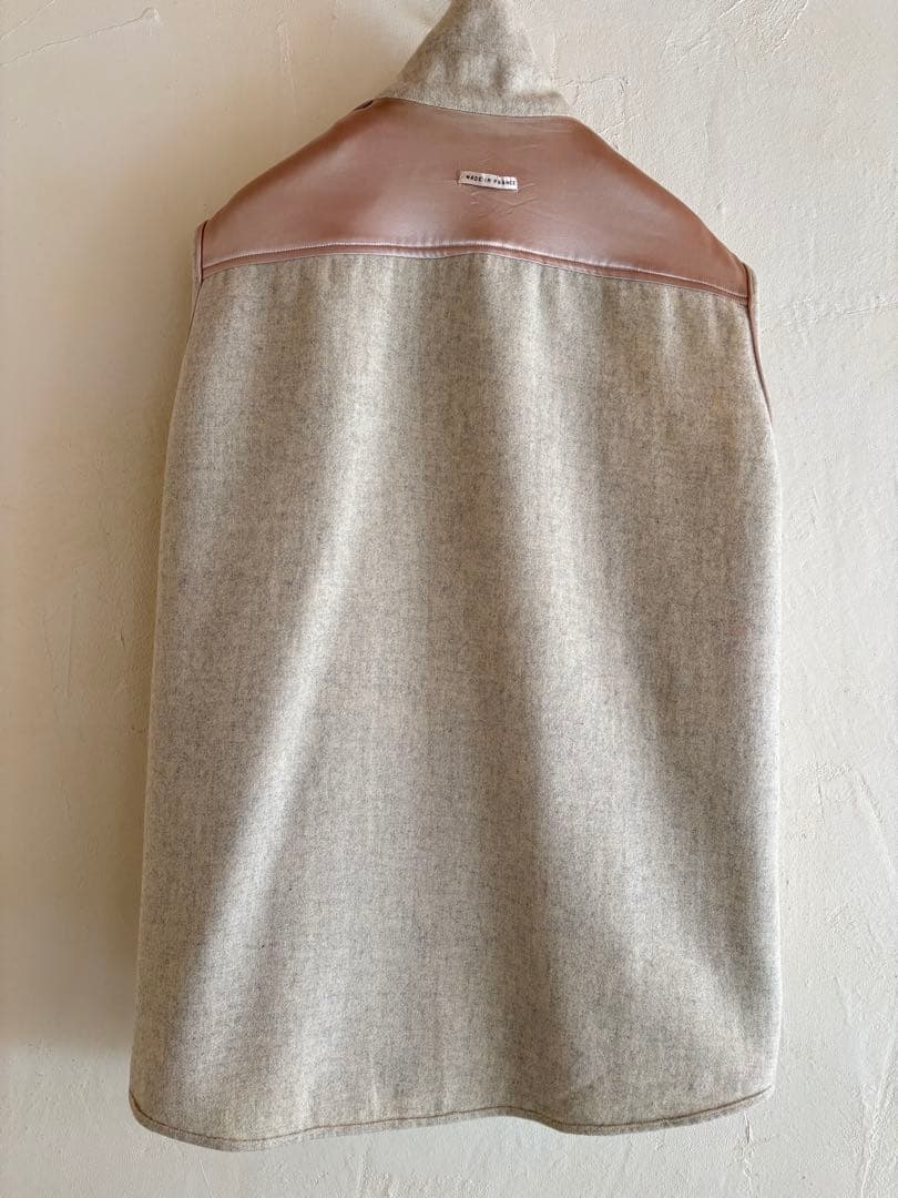 エルメスマルジェラ期　アルパカオーバーベスト　ベージュ　38サイズ　フランス製