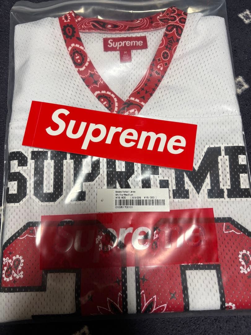 supreme バンダナ フットボールシャツ Mサイズ
