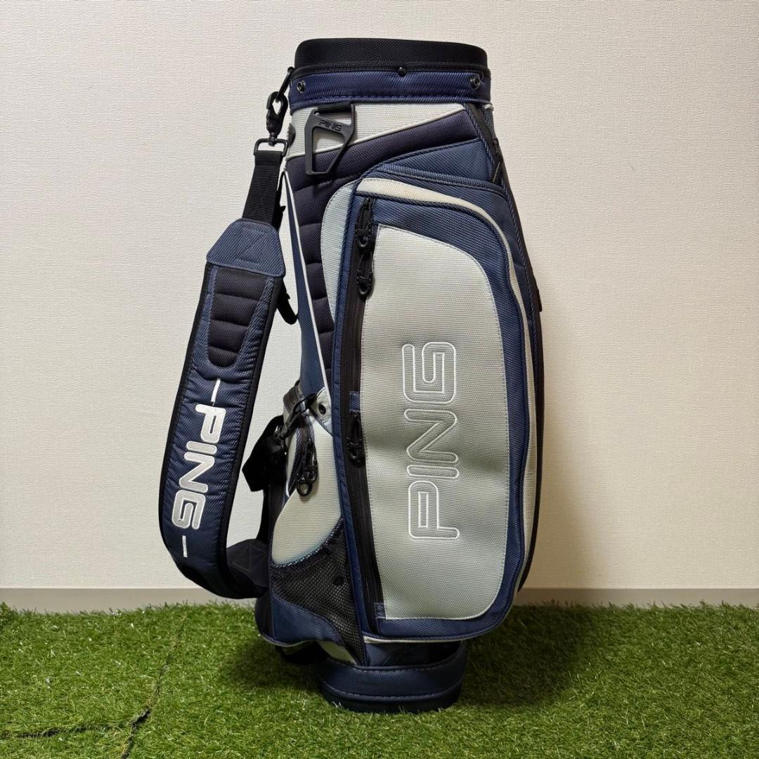 PING ピン キャディバッグ explore ゴルフバッグ ネイビー グレー