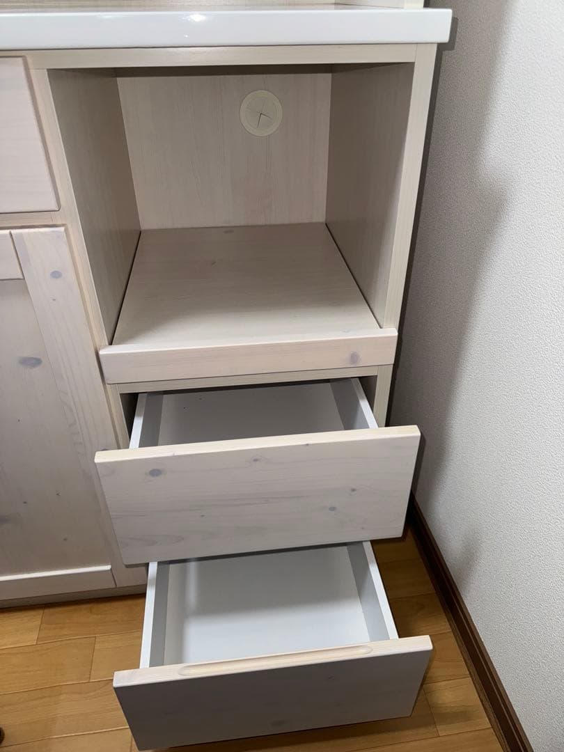 120cm 食器棚 キッチンボード 家電 レンジ 収納 北欧風カラー