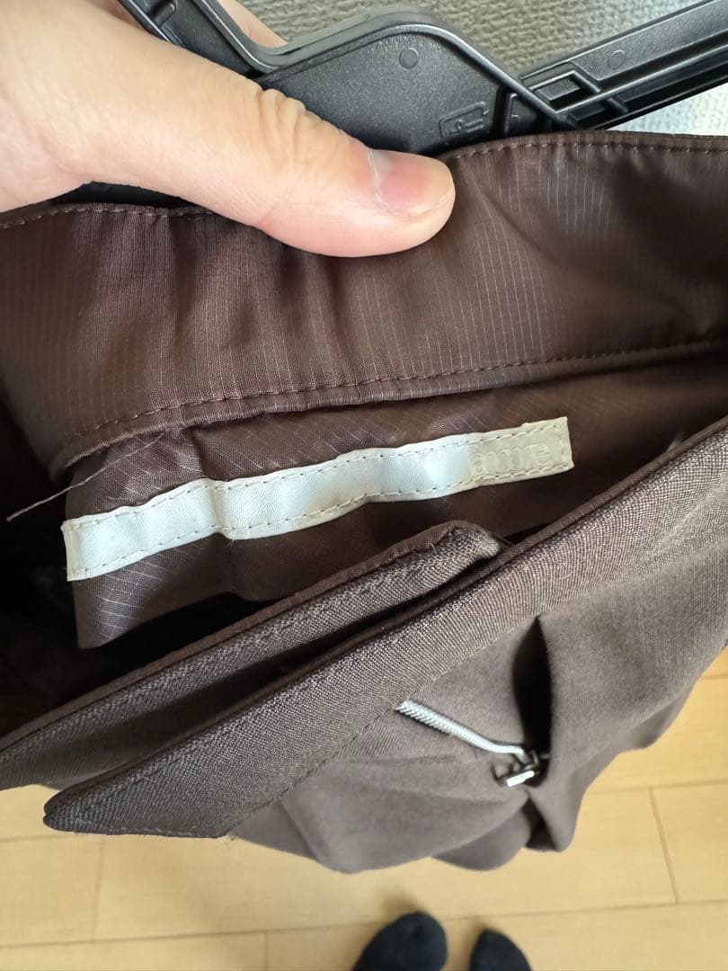 売切 新品Tamme B.D.SLIM SLACKS ブラウン サイズ2