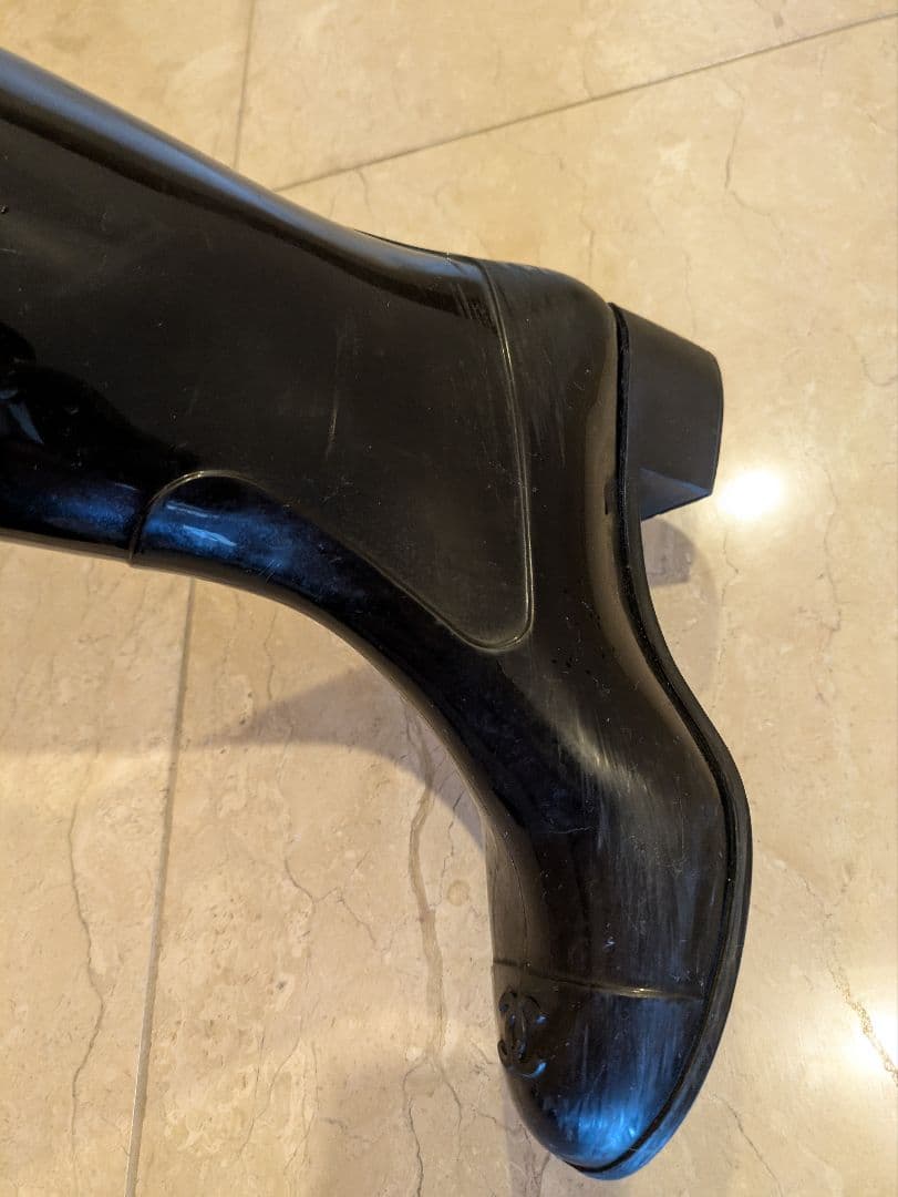 【訳あり】CHANEL レインブーツ カメリア