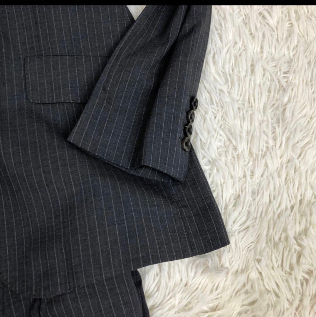 美品　ポールスミスコレクション　花柄　セットアップ　スーツ　裏地総柄　グレー