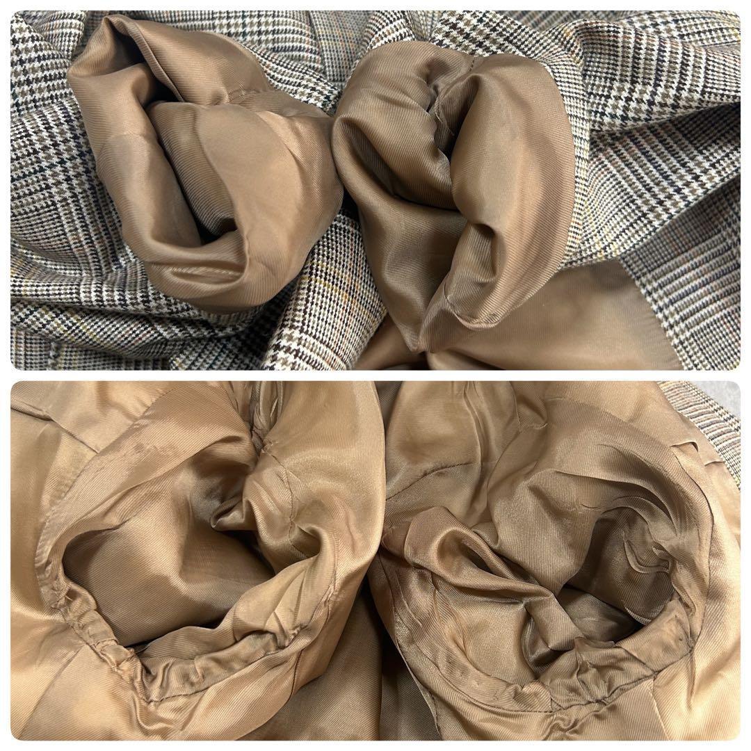 美品 バーバリーズ レディース ダブルスーツ スカート 上下 7号 シルク混