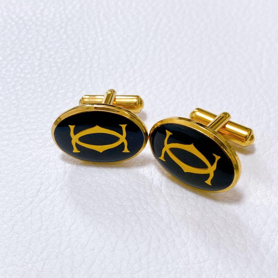 美品 カルティエ Cartier カフス カフリンクス ブラック