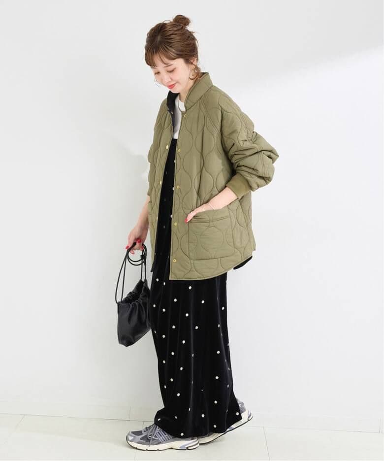 Ｂ.C STOCK ベロアフラワー刺繍ワンピース