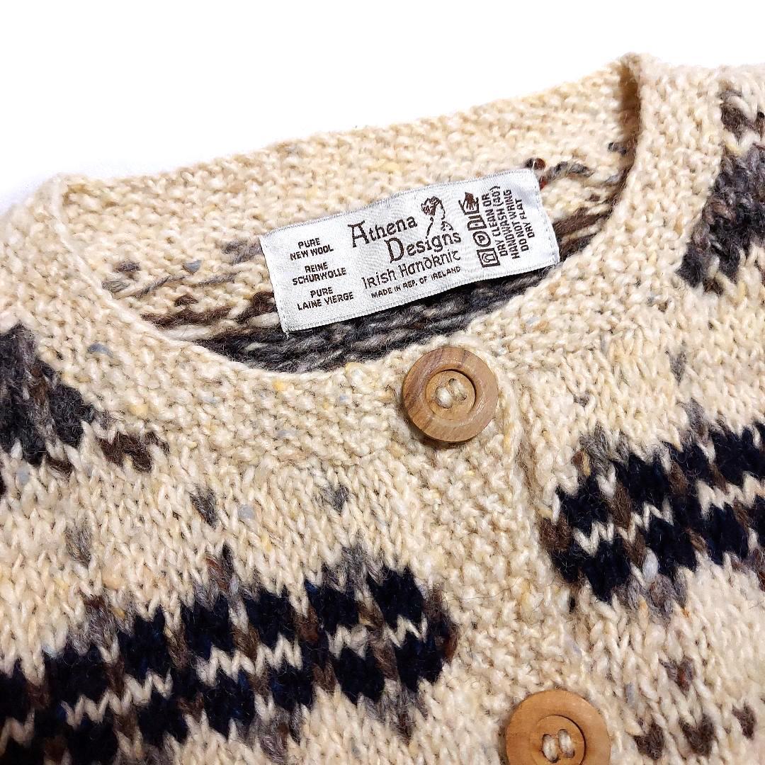 アテナデザイン✨フェアアイル柄 ハンドニットベスト アイルランド製 ヴィンテージ