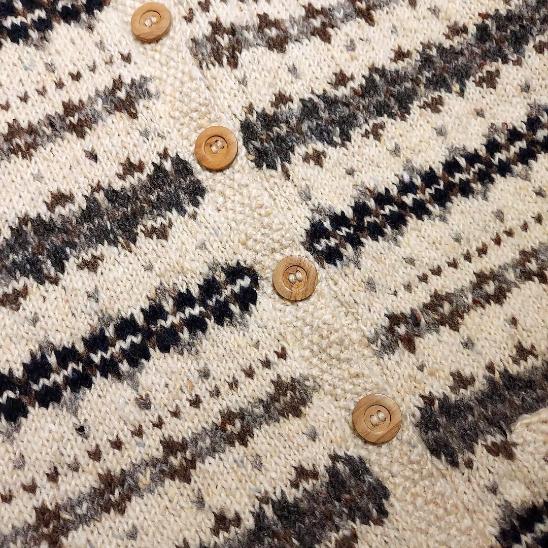 アテナデザイン✨フェアアイル柄 ハンドニットベスト アイルランド製 ヴィンテージ