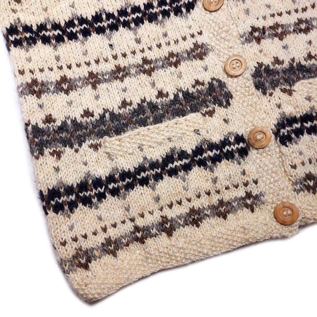 アテナデザイン✨フェアアイル柄 ハンドニットベスト アイルランド製 ヴィンテージ