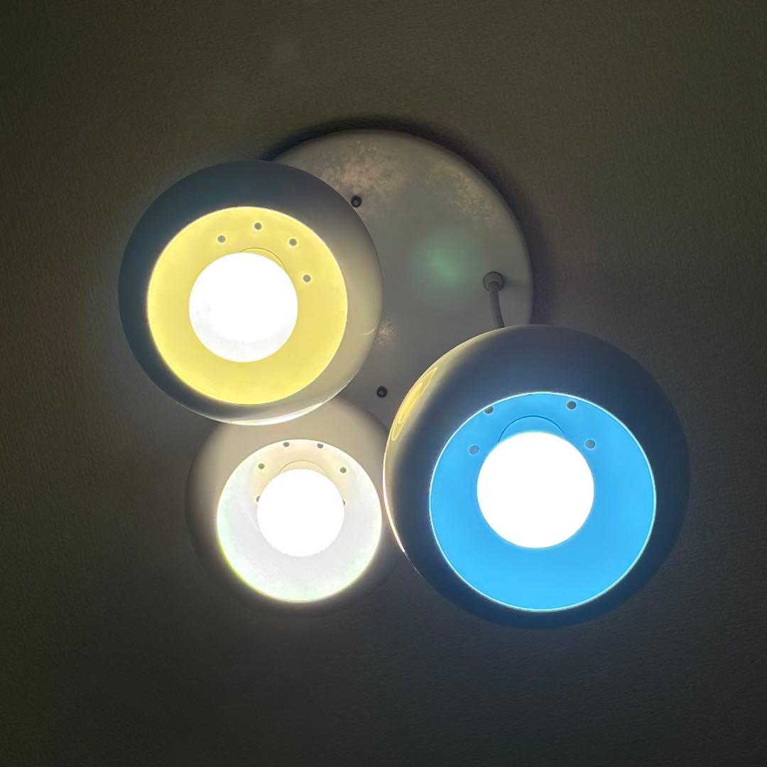 ペンダントライト　ミッドセンチュリー　スペースエイジ　3灯　US ビンテージ