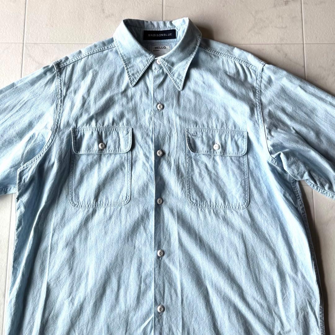 美品＊マディソンブルー ハンプトンシャンブレーシャツ ライトブルー 02