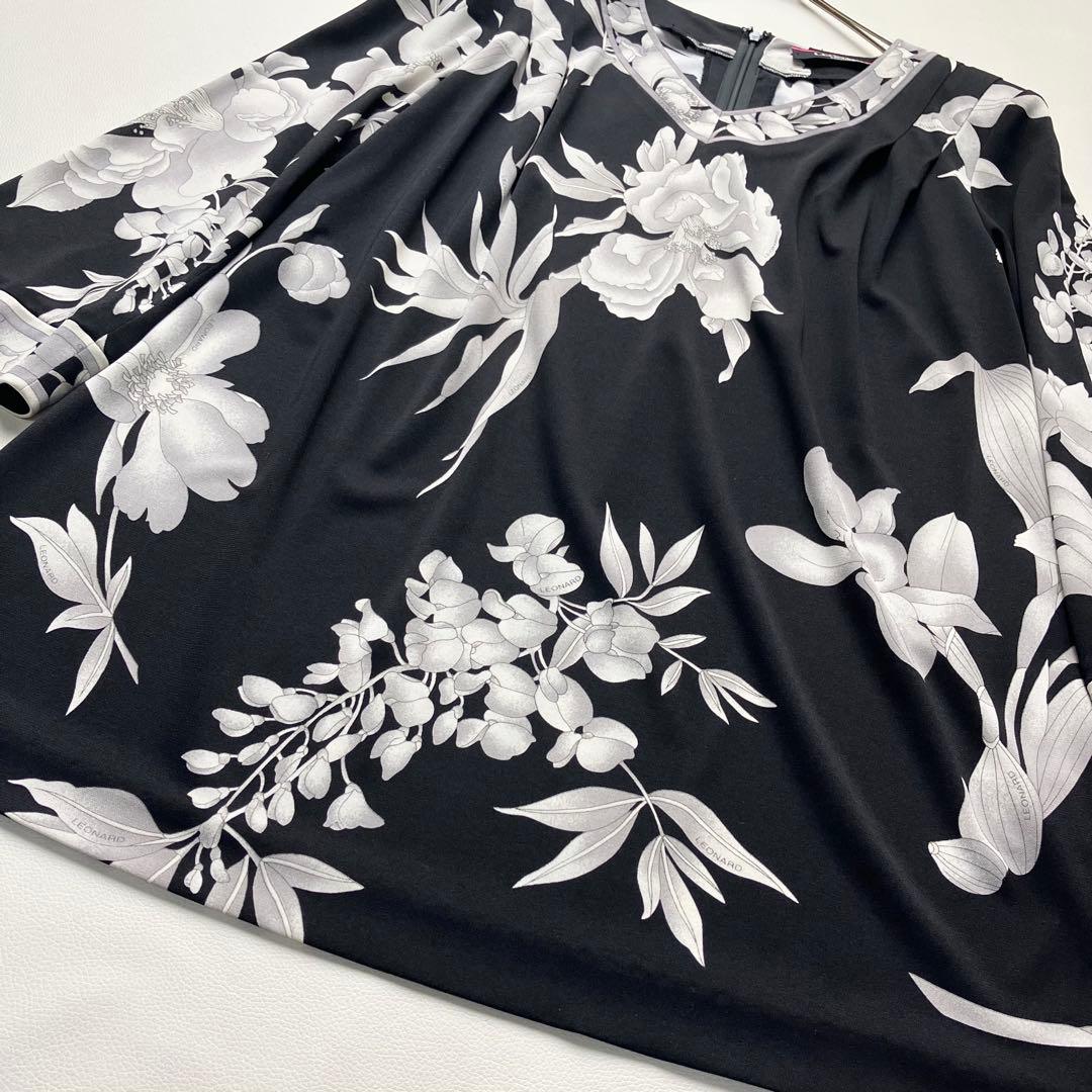 近年美品　レオナール　チュニック　カンカン　花柄　40