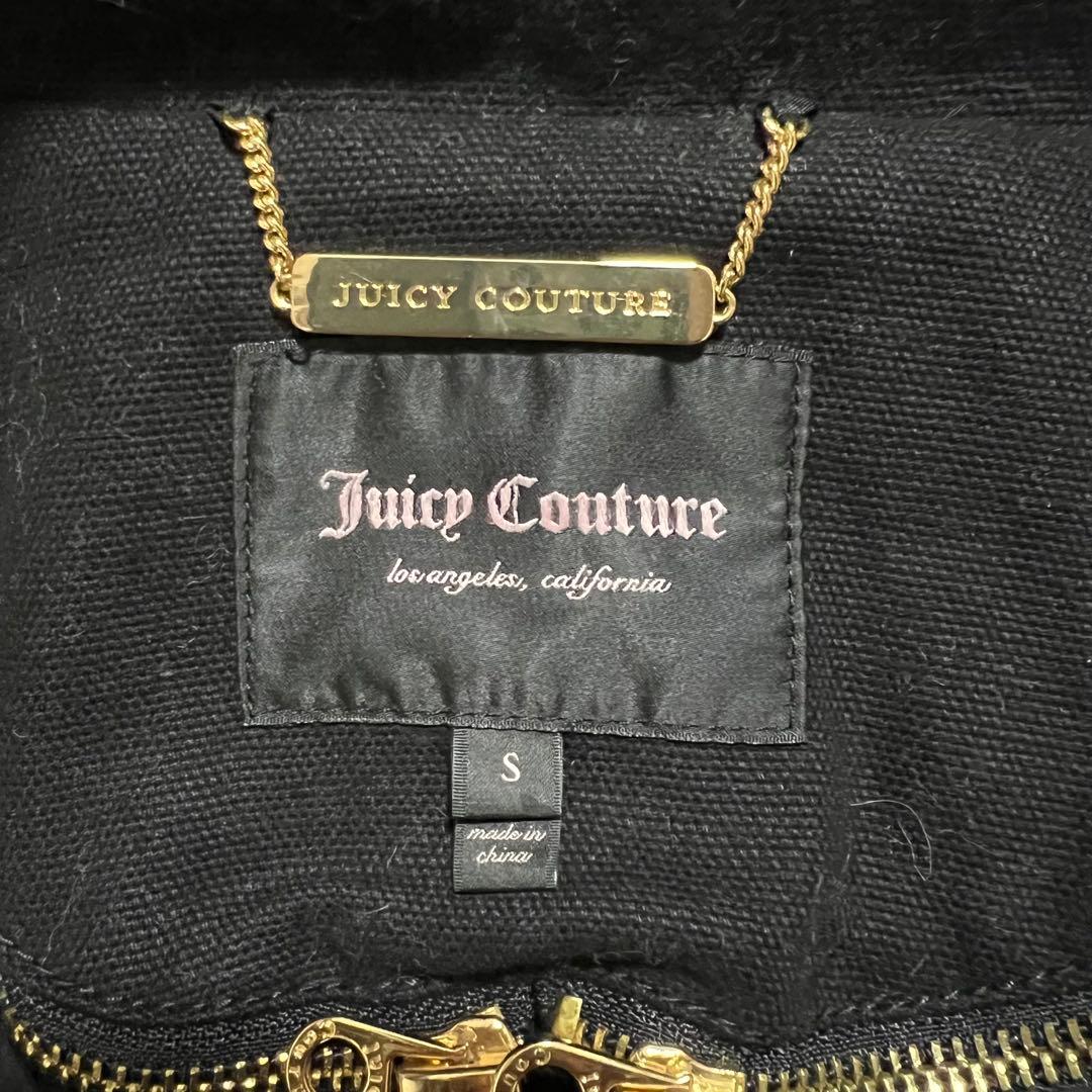 美品 ジューシークチュール ファー付きフード 黒 モッズコート サイズS