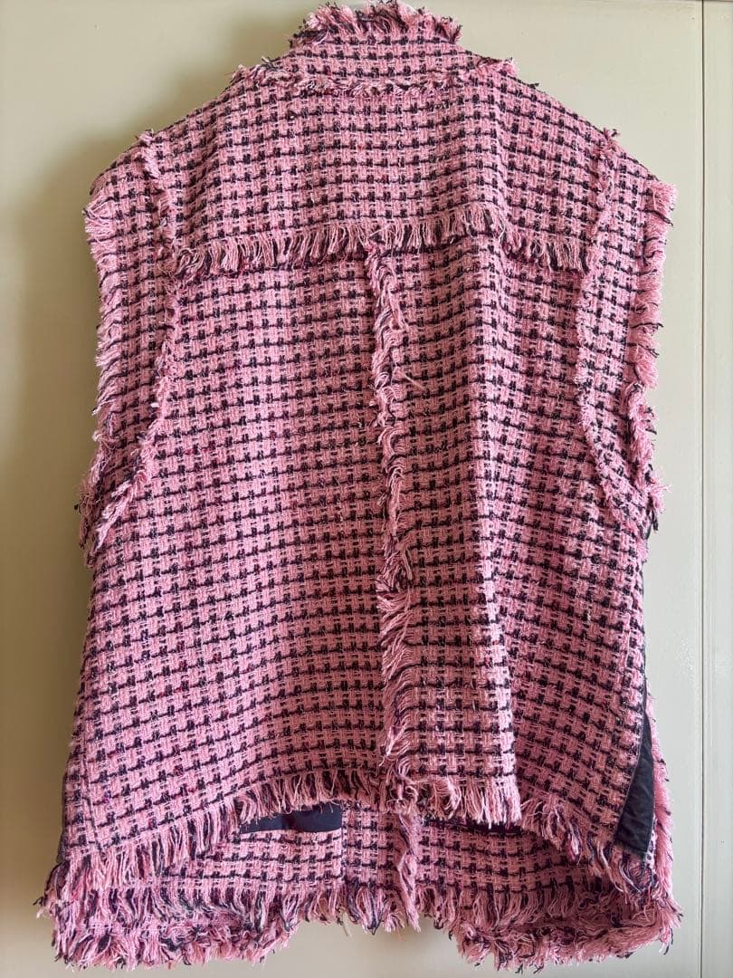 すぱぁちゃ⭐︎Maison Specialツイード ベスト ピンク