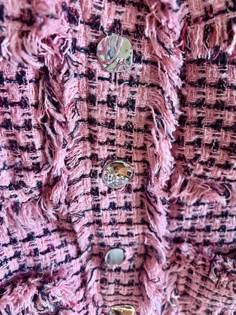 すぱぁちゃ⭐︎Maison Specialツイード ベスト ピンク