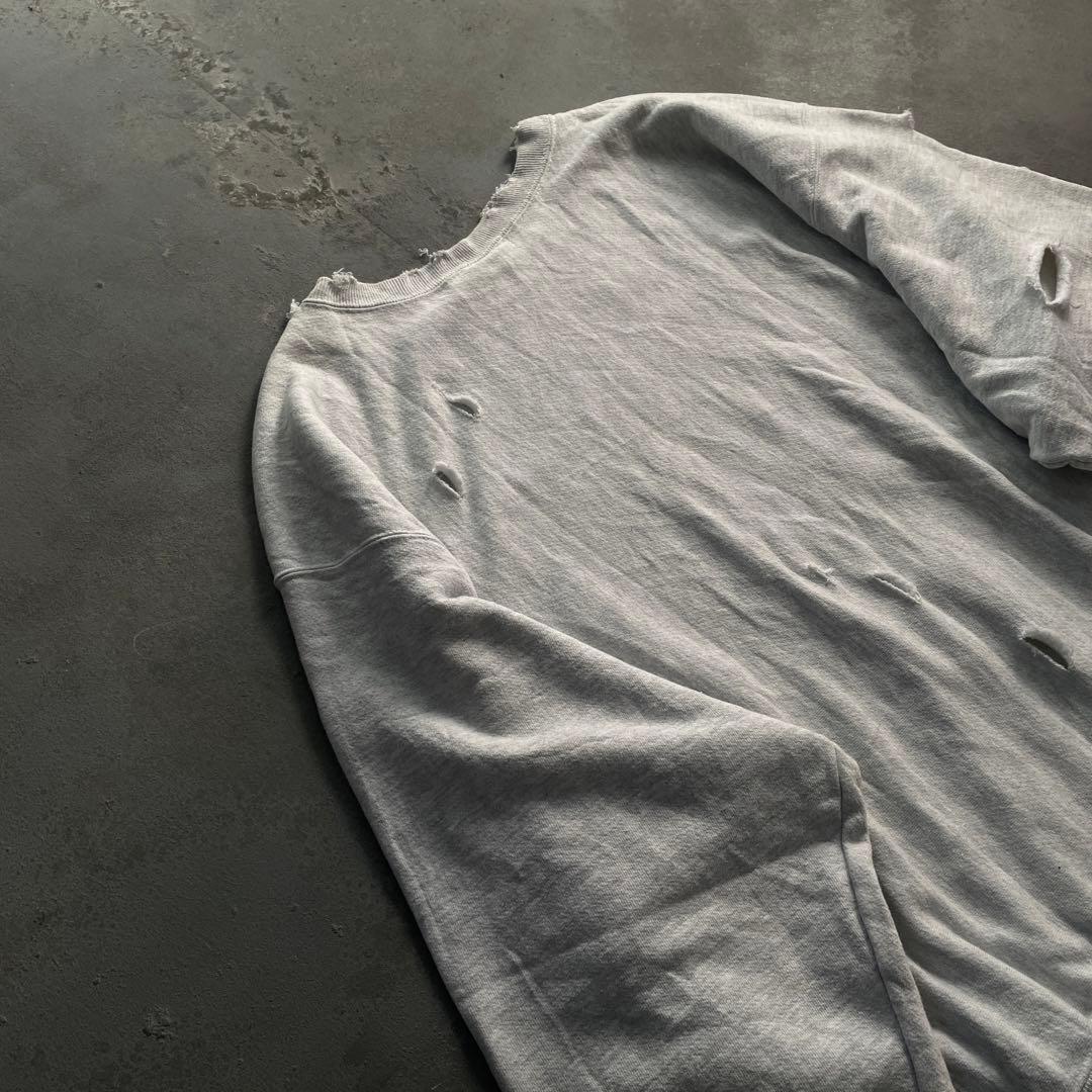 90's grunge is dead“ペイント“杢”XL“boro sweat