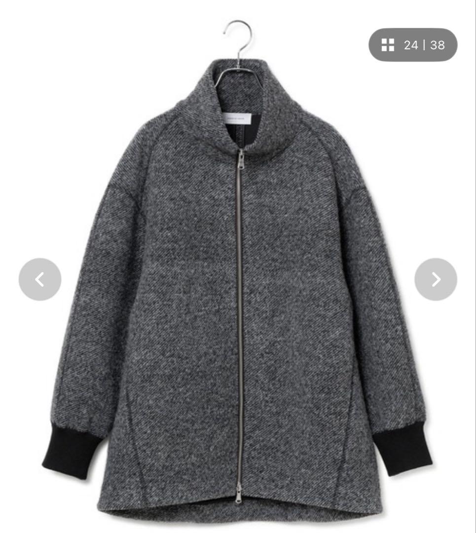 ADAM ET ROPE' ツイードボンディングコーディガン オーバーサイズ