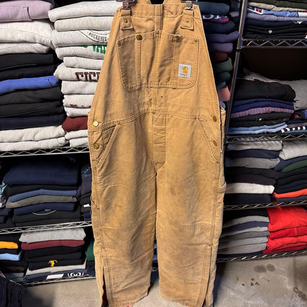 ボロ USA製 90s carhartt カーハート オーバーオール ダブルニー