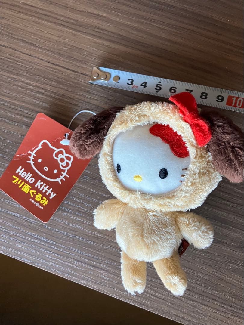 ハローキティ 犬コスチューム ぬいぐるみキーホルダープリ面ぐるみ新品