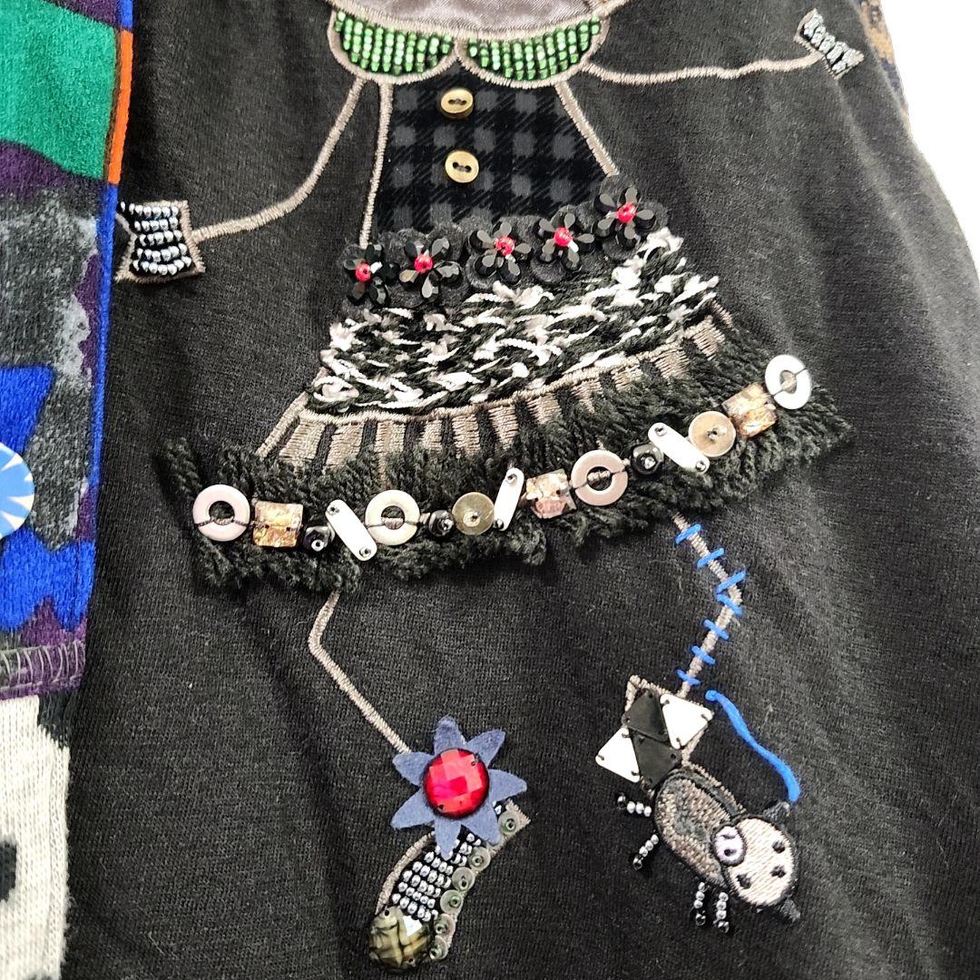 美品✨　オレボレブラ アルベロベロ ぶたさん　ビジュー　長袖シャツ　ウール混