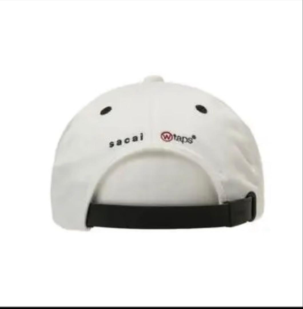 sacai x WTAPS ベースボールキャップ ホワイト/ブラック