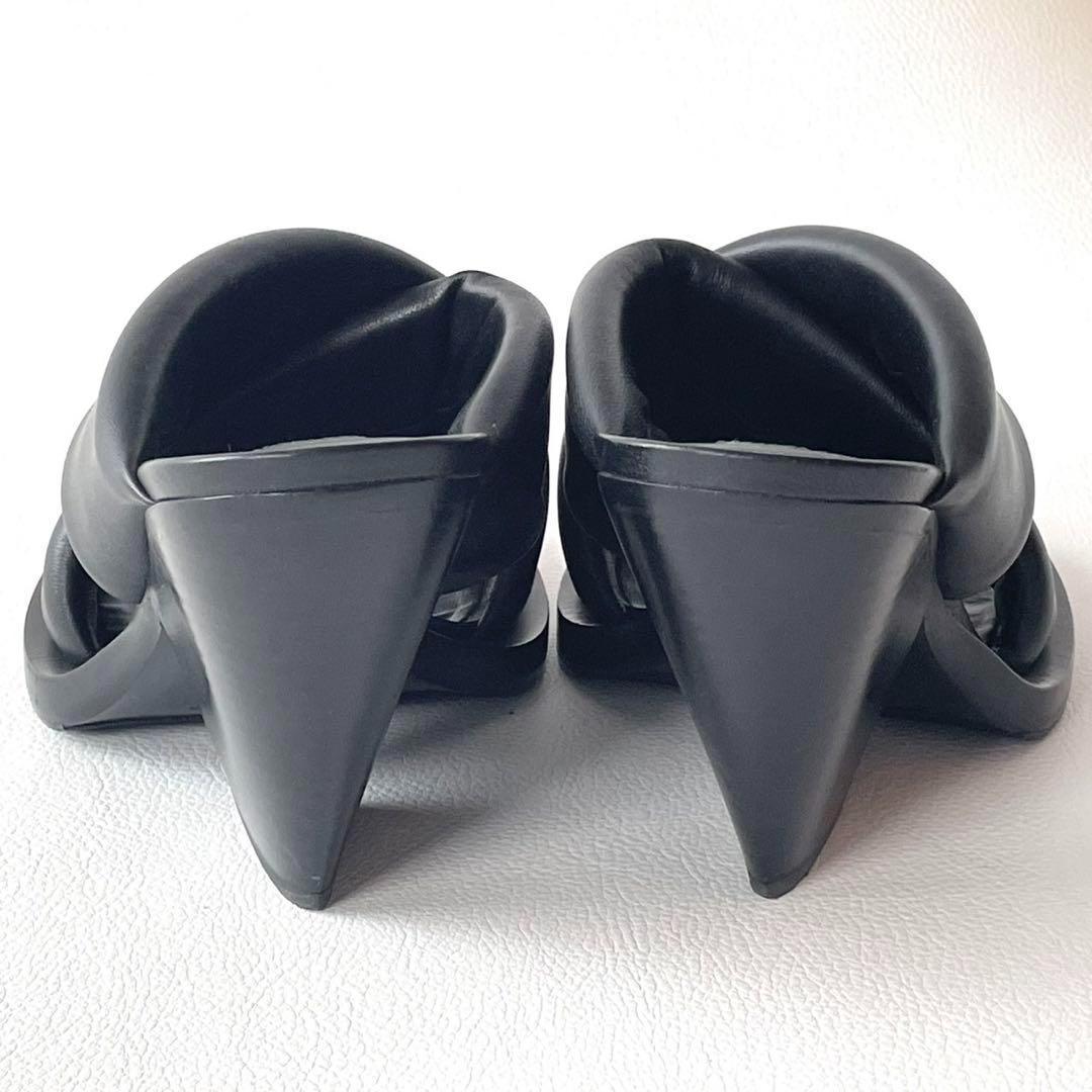 美品＊ジルサンダー ミュール クロスサンダル ブラック【38】