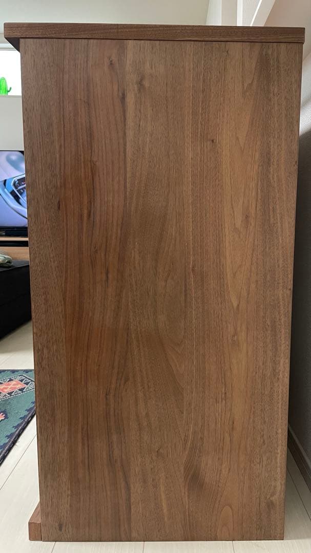 【無印良品 】木製チェスト4段　ウォールナット材突板　幅８８×奥行４４×高さ８３