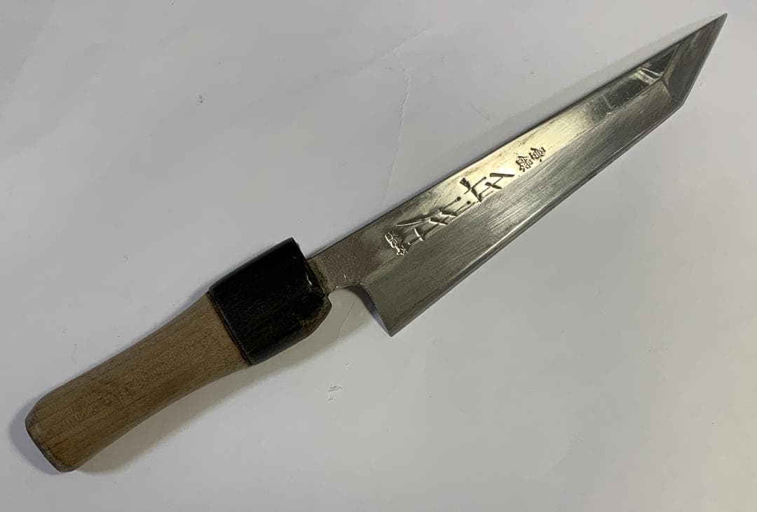 正本総本 小型剣型出刃包丁 片刃 14.2cm 和包丁