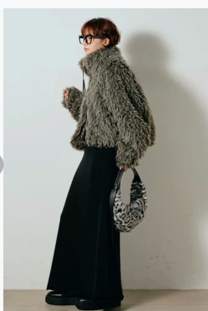 ESICA【新品・未開封】ミックスシープファースタンドブルゾン