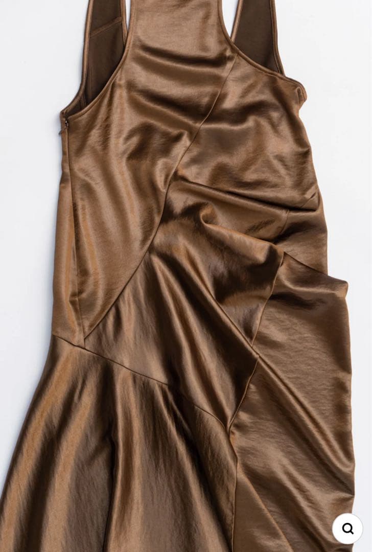 PRANK PROJECTサテン ドレープ タンクドレス／36 試着のみ・美品