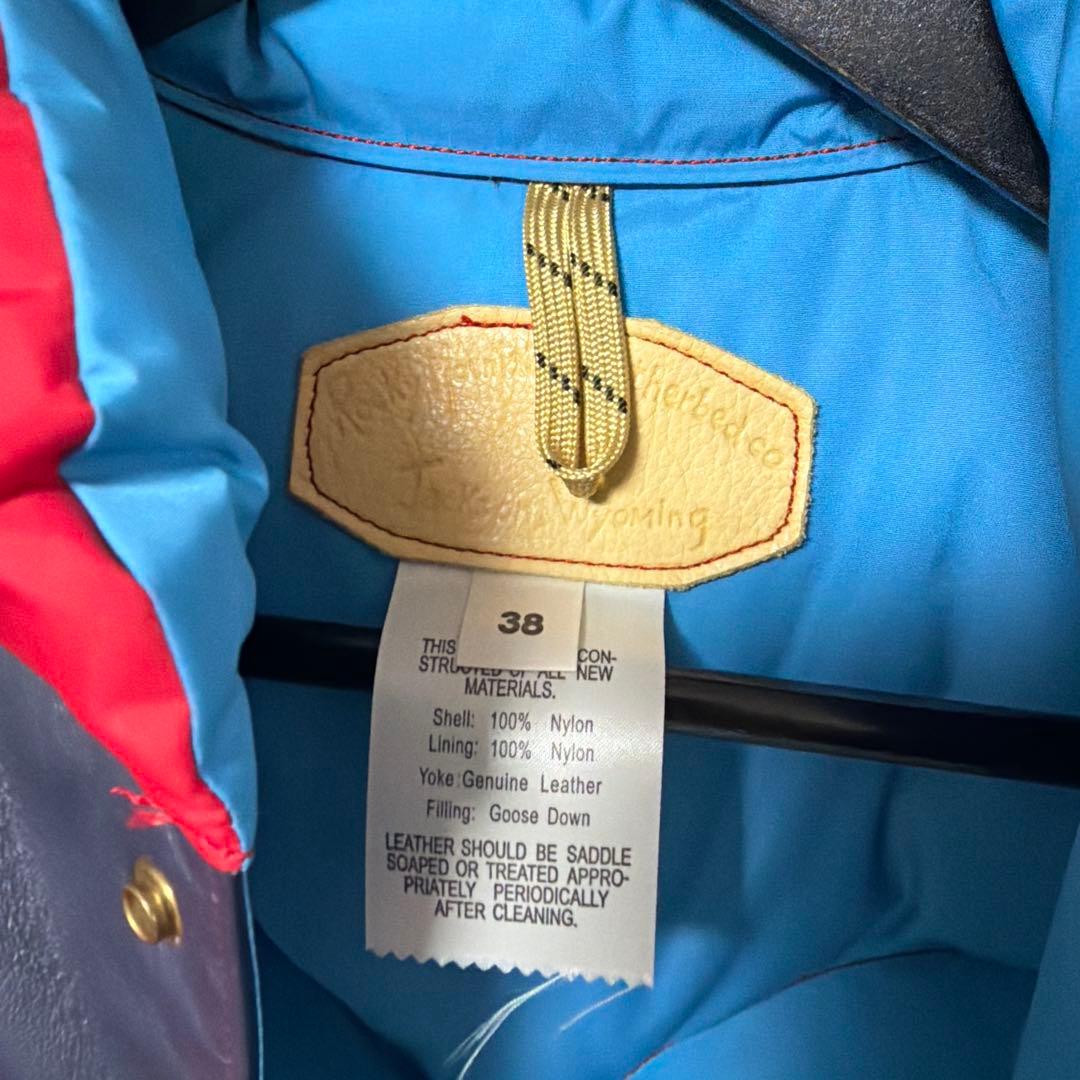 i*e様 極上　ロッキーマウンテン　ダウンベスト　レッド　38 ヨークレザー　ナ