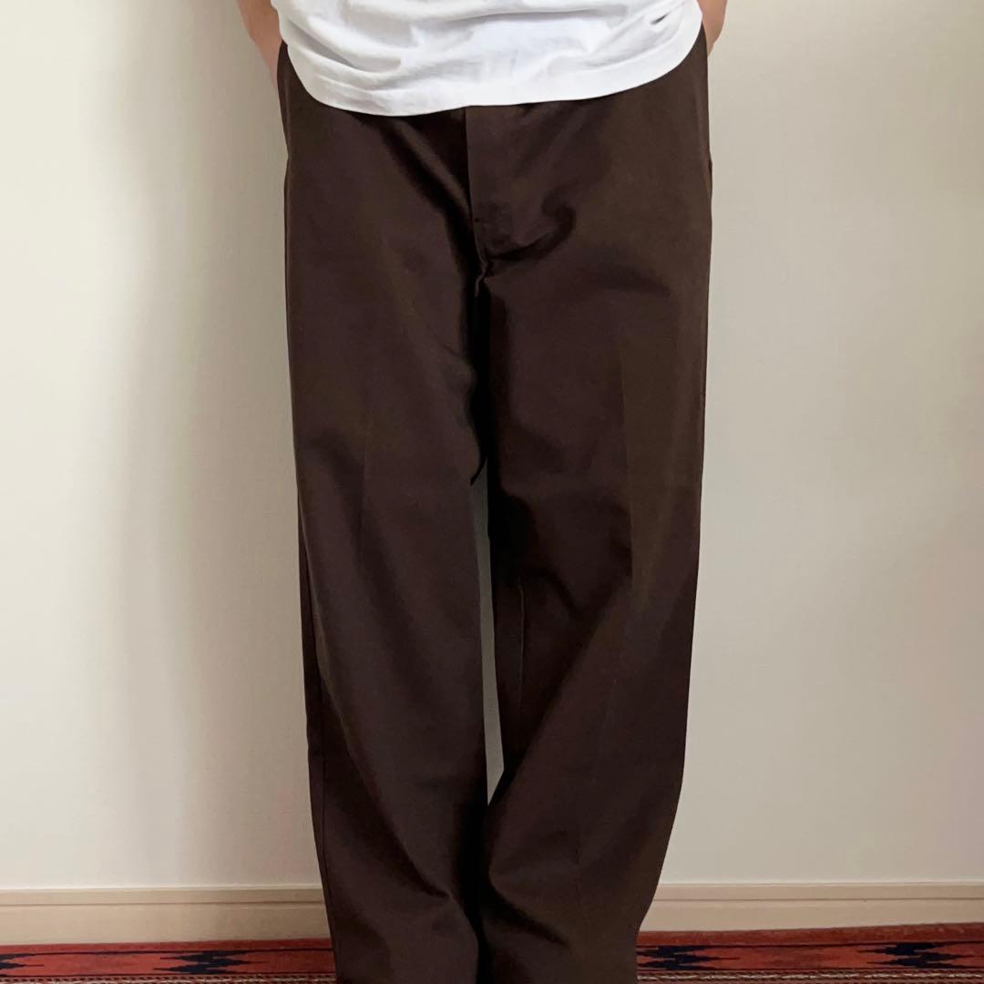 90s USA製 Dickies 874 ワークパンツ ダークブラウン 40程度