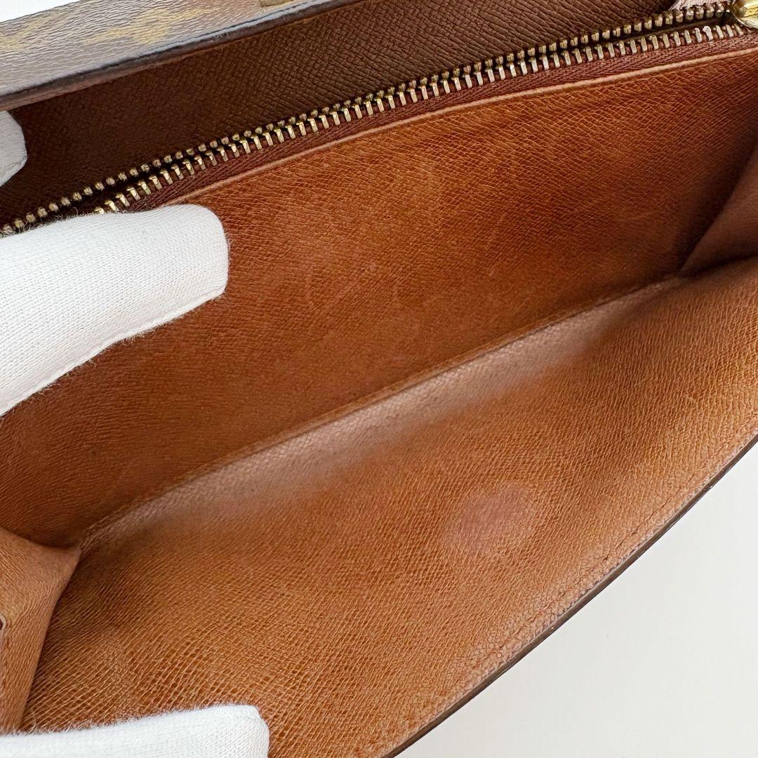 【美品】ルイヴィトン ポルトモネ クレディ モノグラム 長財布 折り財布 サラ