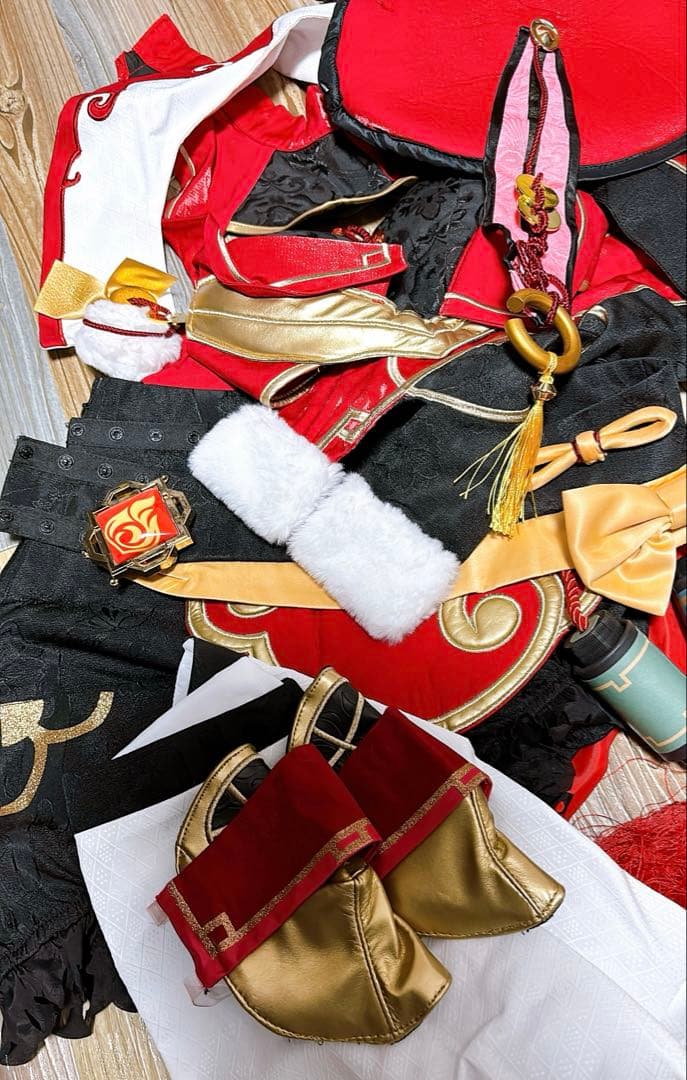 【即納】煙緋 三分妄想 コスプレ フルセット 原神 ウィッグ・靴付き