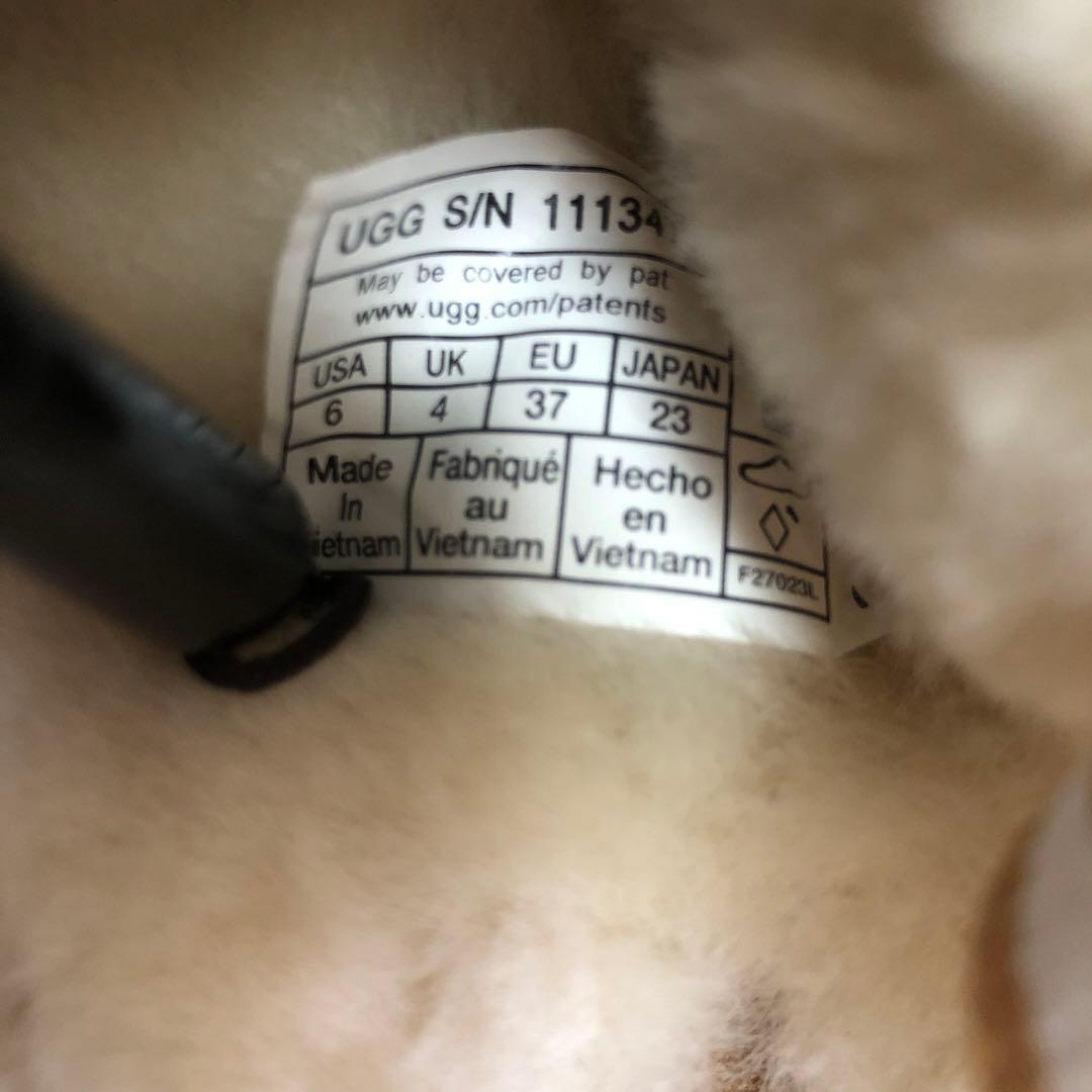 アッグUGG ムートンブーツ ベージュ　23厚底　スリッポン　Funkette