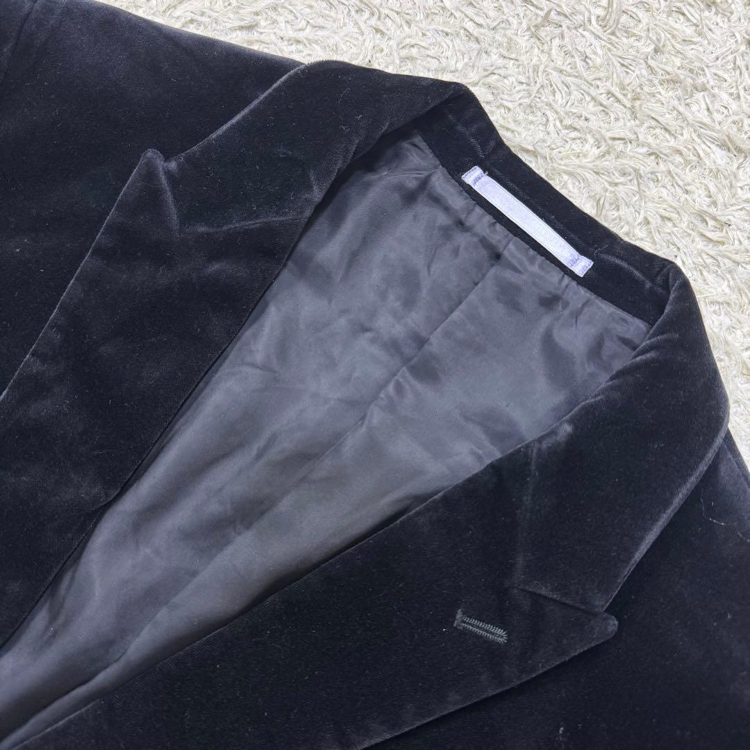 美品　ポールスミス　テーラードジャケット　タキシード　ベロア　ブラック　XL