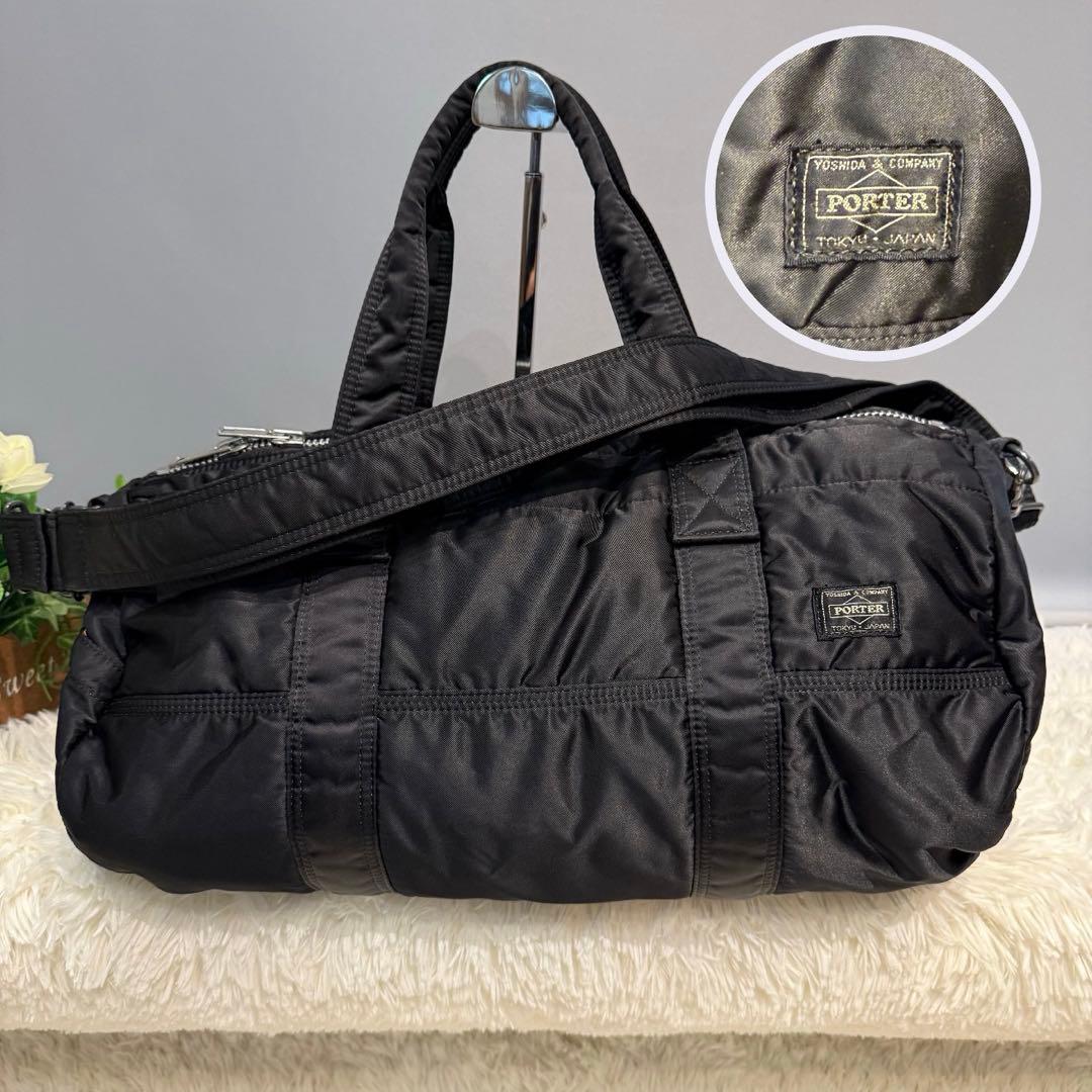 【美品】PORTER タンカー2WAY ボストンバッグ　ドラム