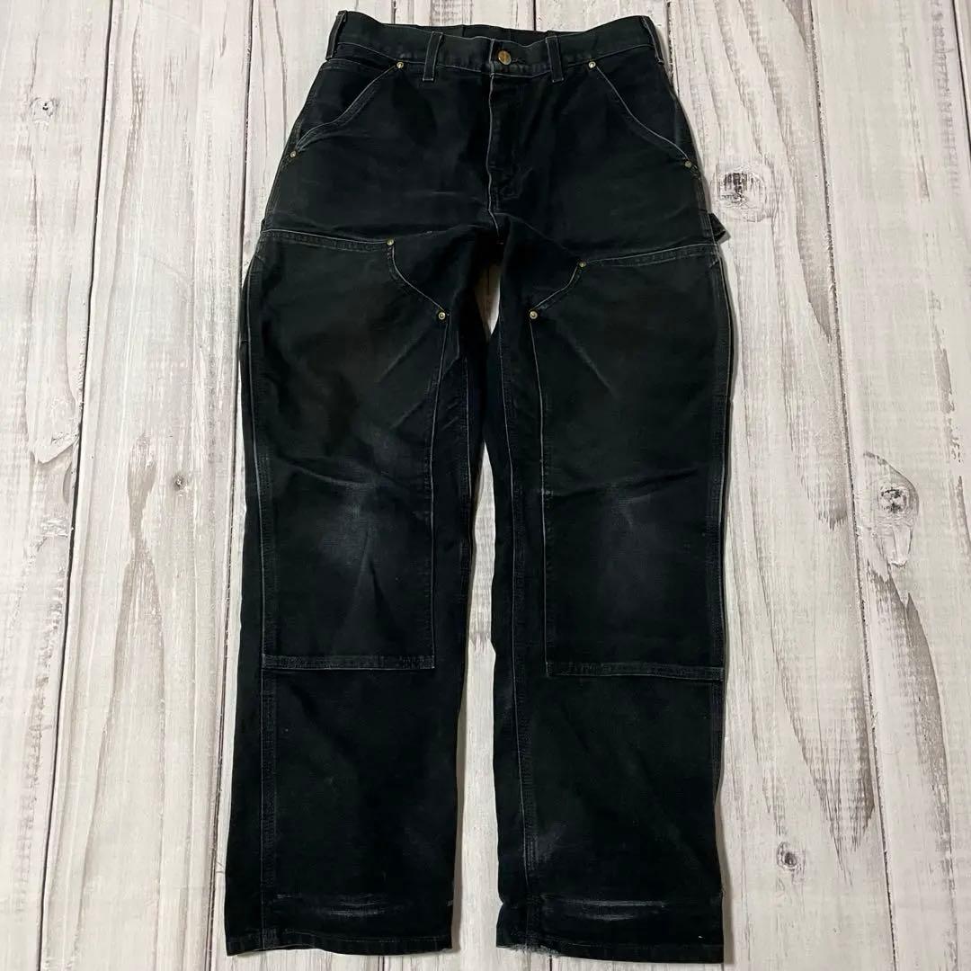 USA製 90s Carharttカーハートダブルニー 鬼フェードw30 l30