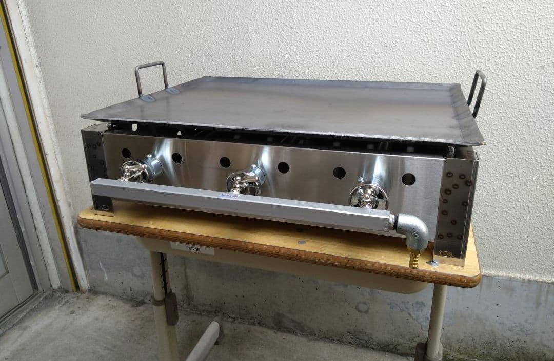 キャンセル品のため特価 持手付 ６ミリ鉄板 LPガス グリドル BBQ イベント