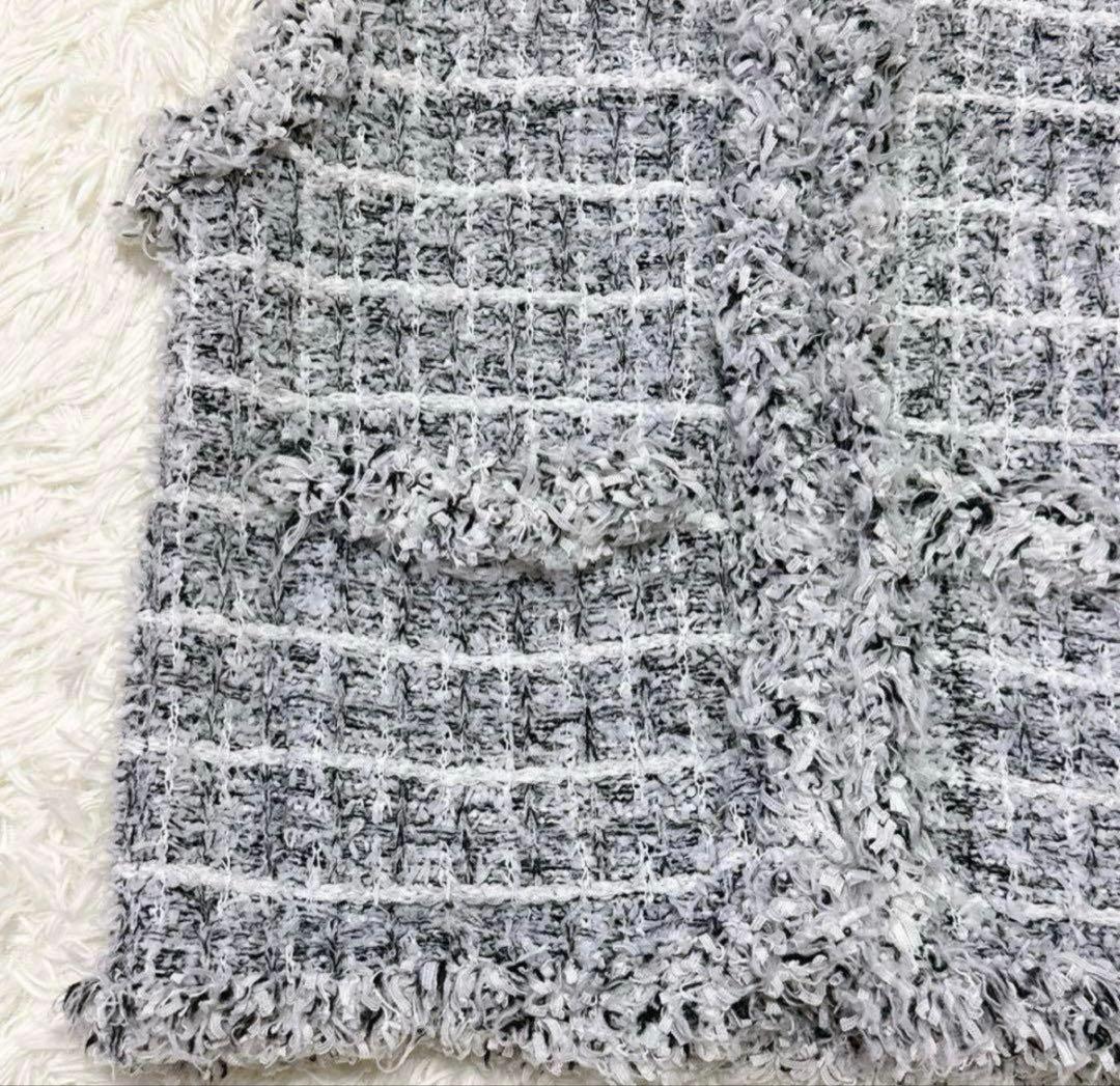 ユナイテッドアローズ ミックスチェック ツイード ニットベスト ジレ