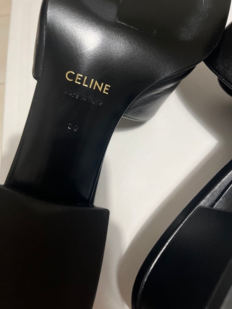 【新品　未使用】CELINE ラムスキン ブラックミュール　サイズ39インチ