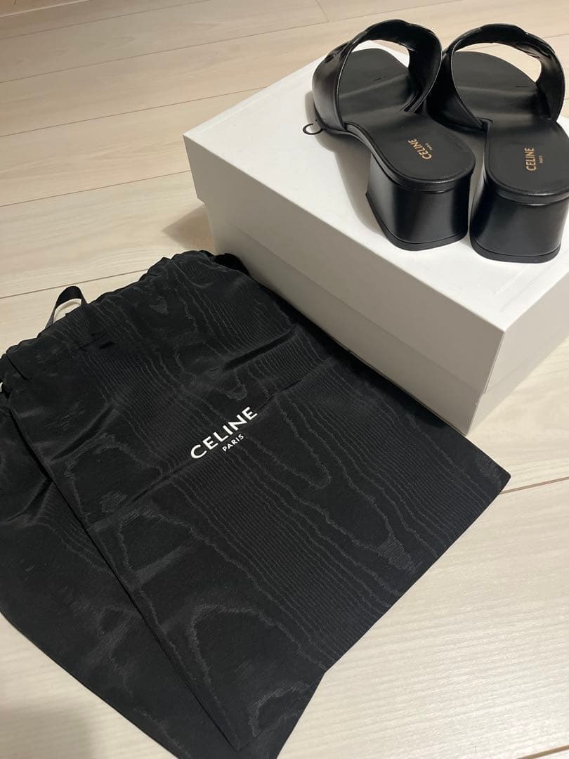 【新品　未使用】CELINE ラムスキン ブラックミュール　サイズ39インチ