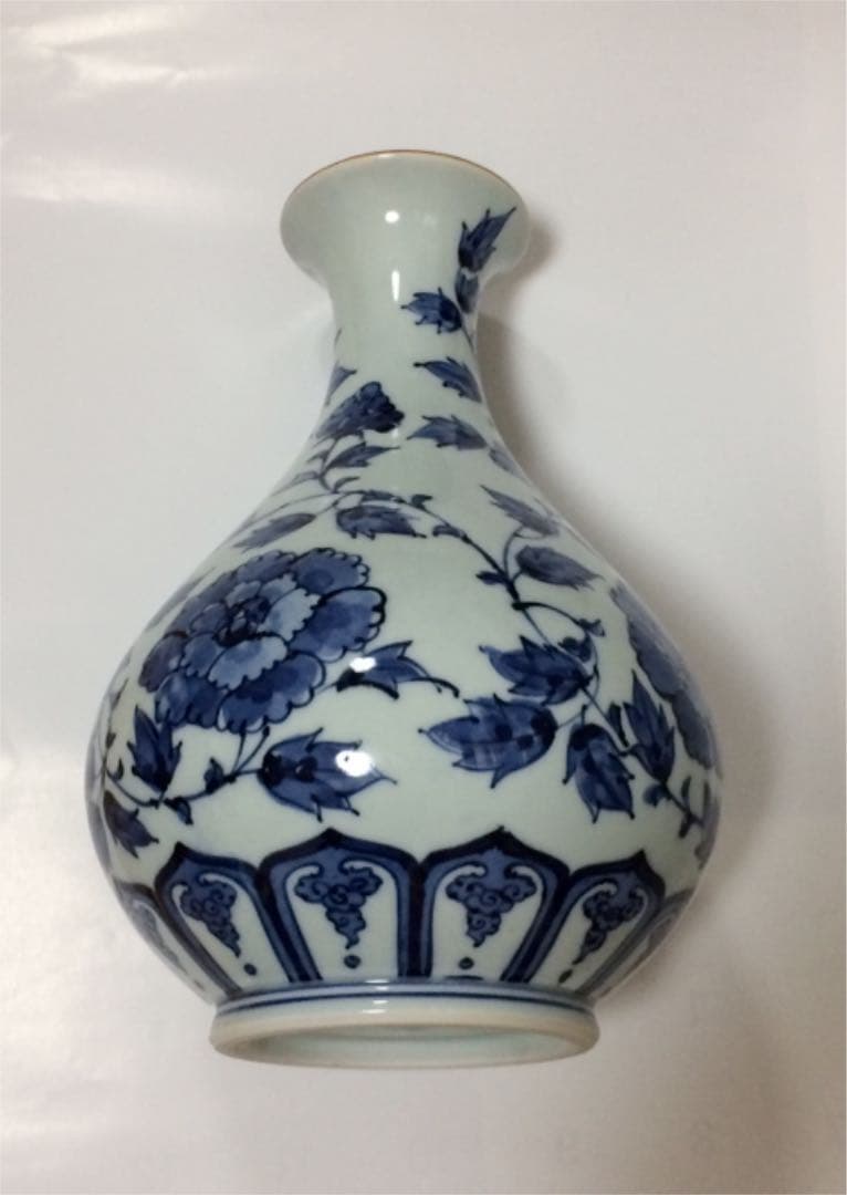 花瓶 六染付 花生 楠吉