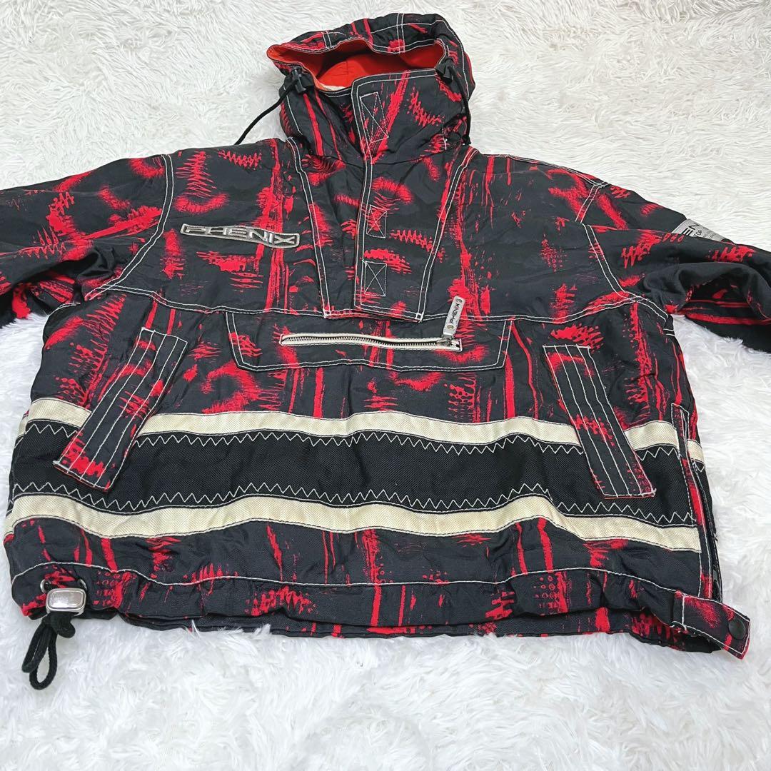 レトロ 90s フェニックス スキーウェア 上下M レッドブラック スキースノボ