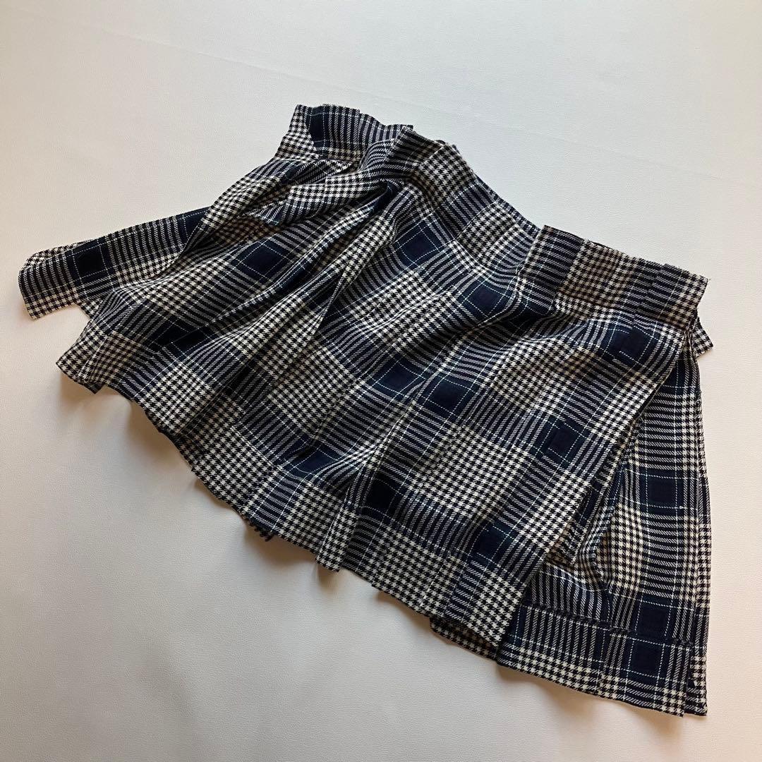 美品 ヴィヴィアンウエストウッド アシメ プリーツスカート チェック サイズ1
