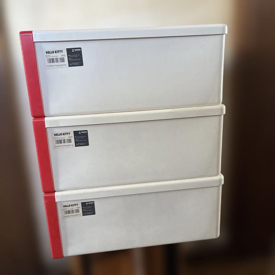 HELLO KITTY キティ収納ケース3個1991年製　平成レトロ
