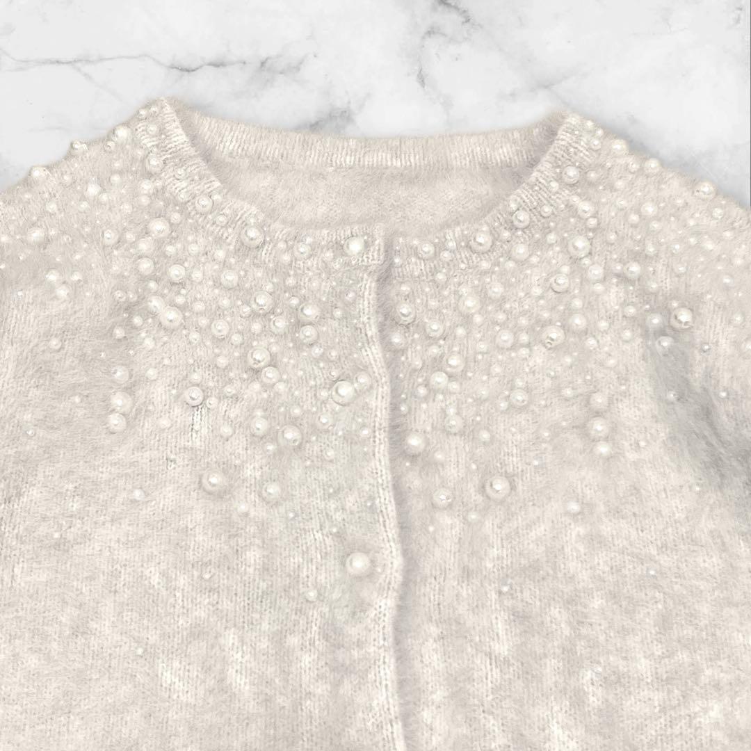 訳あり　新品タグ付き　高級ブルーフォックス100％　ニット　カーディガン　M-L