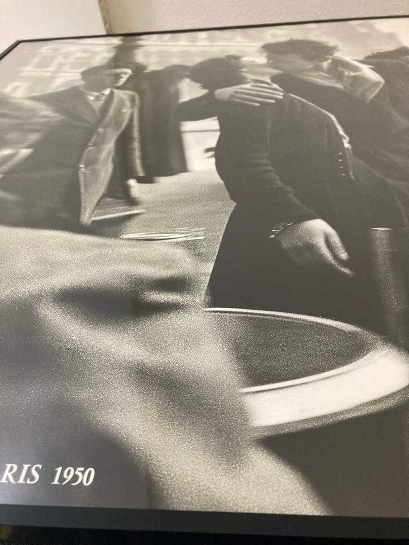 額入りポスター アンティーク ロベールドアノー　パリ市庁舎前のキス