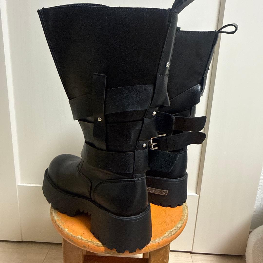 ハイブーツ　ベノム ブーツ エンジニア似　黒　ブラック　23cm