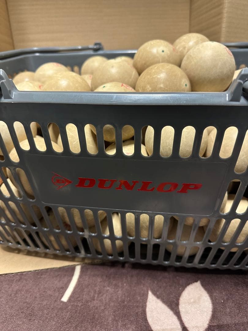 ソフトテニス　DUNLOP赤　100球　中古